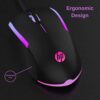 ⁦ماوس ألعاب HP سلكي RGB عالي الأداء مع مستشعر بصري ، 3 أزرار ، 7 ألوان LED للكمبيوتر الدفتري والكمبيوتر المحمول والمكتب والمنزل⁩ - الصورة ⁦7⁩