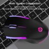 ⁦ماوس ألعاب HP سلكي RGB عالي الأداء مع مستشعر بصري ، 3 أزرار ، 7 ألوان LED للكمبيوتر الدفتري والكمبيوتر المحمول والمكتب والمنزل⁩ - الصورة ⁦8⁩
