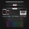 ⁦كيبورد لاسلكية للالعاب K530 دراكون مدمجة بنسبة 60% RGB من ريدراجون، 61 مفتاحا TKL - تناسب بلوتوث 5.0 مع مفاتيح بنية و16.8 مليون اضاءة RGB للكمبيوتر واللاب توب والموبايل⁩ - الصورة ⁦5⁩