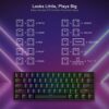 ⁦كيبورد لاسلكية للالعاب K530 دراكون مدمجة بنسبة 60% RGB من ريدراجون، 61 مفتاحا TKL - تناسب بلوتوث 5.0 مع مفاتيح بنية و16.8 مليون اضاءة RGB للكمبيوتر واللاب توب والموبايل⁩ - الصورة ⁦7⁩